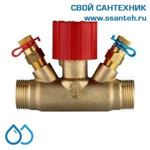 15200 HERZ 1421621 Вентиль регулирующий для потолочного охлаждения с измерительными клапанами, DN15, Kvs 3,4 м3/час, Штремакс-MS, с наружной резьбой