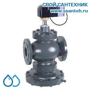 17928 Honeywell, V5004TF1100 Регулятор расхода клапан Kombi-QM фланцевый, DN100, PN16, 120C, 30-400кПа, 5,5-55,0 м3/ч, с мотором